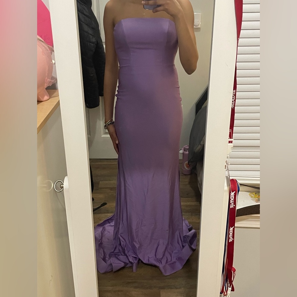 Soft lavender mermaid style dress